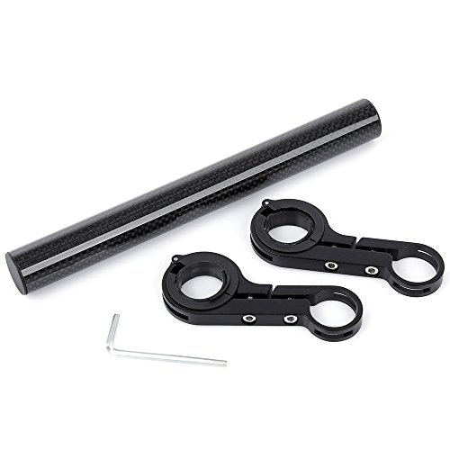 Stylrtop 31.8MM Outdoor Lamp Bicycle Computer Flashlight Double Handlebar Extender Holder (Black)