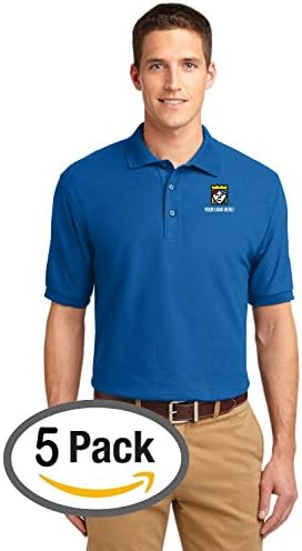 Custom Embroidered Port Authority Silk Touch Pique Polo – Pack of 5