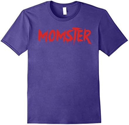 Mens Momster Funny Halloween T-Shirt for Easy Mom Costume Medium Purple