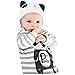 FEITONG 1Set Newborn Infant Baby Boys Girls Romper+ Hat (9 Months, Gray)