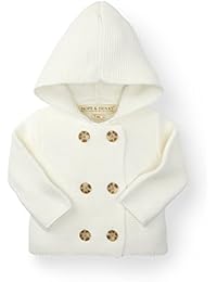 Hope & Henry Layette White Baby Sweater