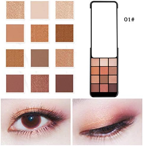 JOLY 12 Colors Shimmer Smoky Eyeshadow Pencil Waterproof Eyeliner Pen Four Series for Your Choice (#1)