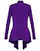 [DRSKIN] Women's Open - Front Long Sleeve Knit Cardigan (2XL, Purple)