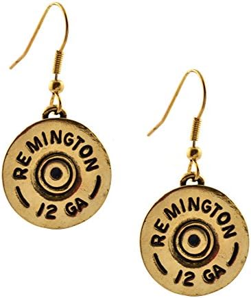 Southlife Abigail Single Dangle Earring Gold Plated 12 Gauge Shotgun Shell