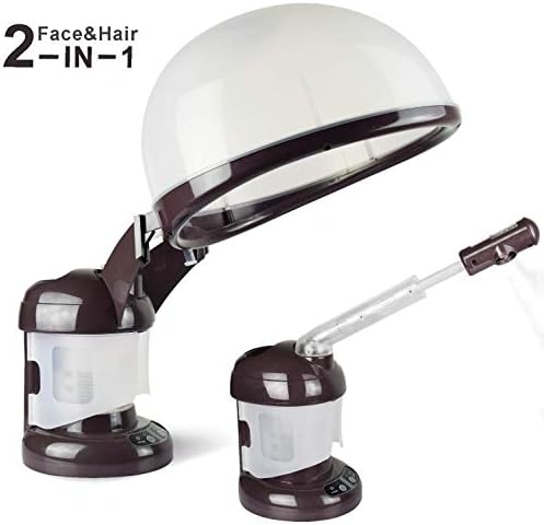 Hair Steamer Kingsteam 2 in 1 Ozone Facial Steamer, Design for Personal Care Use At Home or Salon (Coffee)