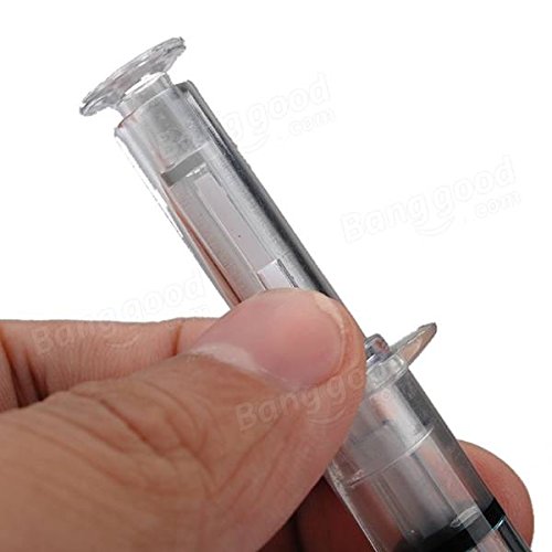 Bazaar 4Pcs Syringe Ballpoint Pen Random Color Needle Refill Ink Blue Bulk Novelty Blood Office School Funny Art Gift
