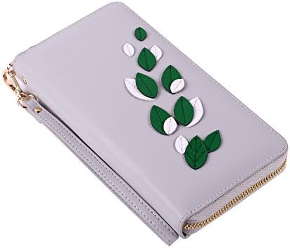 Women RFID Blocking Wallet Leather Zip Around Clutch Large Ladies Purse Wristlet
