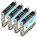 Epson T060120 Compatible Remanufactured Combo Pack - 4 Black Ink Cartridges