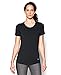 Under Armour Women's HeatGear CoolSwitch Short Sleeve, Black (001)/Metallic Silver, Small