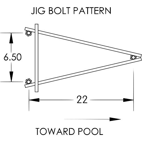 Inter-Fab LM-J8 Mounting Jig with Bolts for 8' LaMesa/LosArcos Diving Board