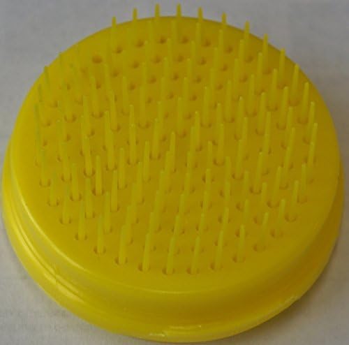 Molor Scalp Stimulating Shampoo Brush Self-Cleaning Body and Head Massaging Scalp Brush - Soft Plastic Retractable Bristles - Ideal for Wet and Dry Hair Yellow Made In USA by Molor