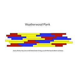 Weatherwood Plank Concrete Stamp Set by Walttools