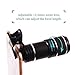 Telephoto Mobile Phone Camera Lens, Portable Universal 8X-12X Zoom Manual Focus Cellphone Camera Lens Clip-on Telephoto Lens for iPhone 7, iPhone 6S, HTC (Black)