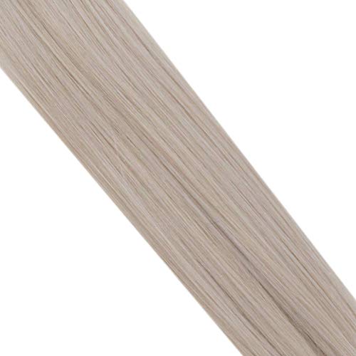 LaaVoo 16 Inch Solid Color Light Blonde Halo Hair Extensions 100% Real West Remy Human Hair Fish Line on Human Hair Invisible Wire Hair Extensions 11" Width 80g Per Pack...