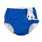 i play. by green sprouts Baby Snap Reusable Absorbent Swim Diaper | Trim, Lightweight, Patented Design, Royal Blue, 24mo