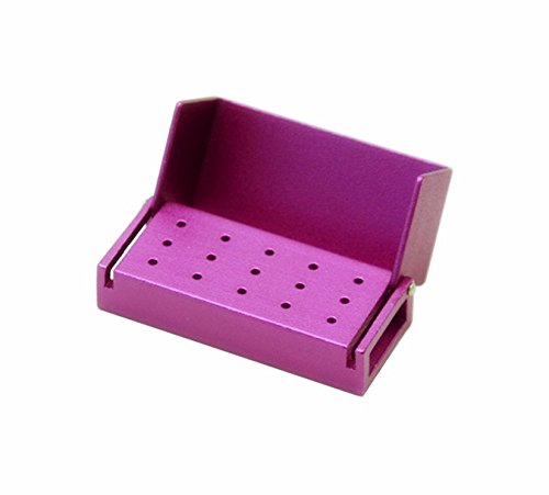 Ikakon 15 Holes Dental Disinfection Burs Holder Opening Box Dental Lab Aluminum Bur Case