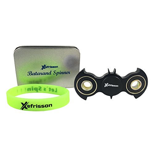Batman's Batarang Style Fidget Spinner Toy | Relieves Boredom, Stress and Anxiety | Spin Time of 1~2 mins | Black