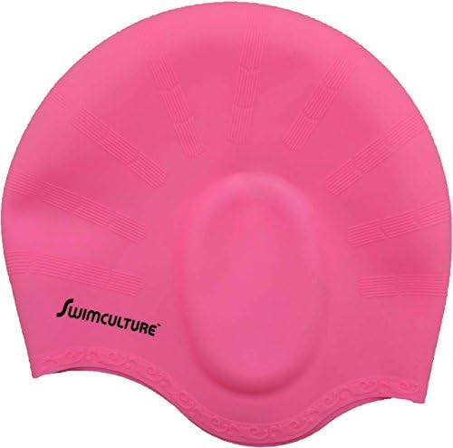SWIM CAP SILICONE WITH ERGONOMIC FIT - Best Swimming Performance Apparel for Long Hair Watergear Comfort