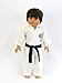 American Fashion World Kickin' Karate Outfit - 18 Inch Doll Clothes - Includes 6 Color Belts and 1 Red Punch Bag