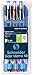 Schneider Slider Memo XB (Extra Broad) Ballpoint Pen, 1.4 mm, Light Blue Barrel, Assorted Ink Colors, Pack of 3 Pens: Black, Red, Blue (150293)