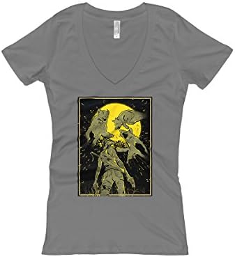 Death By Design Huntress Womens V-Neck dark grey md
