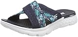 Skechers Performance Women's Go 400 Tropical Flip Flop, Navy Tropical, 8 M US