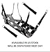 Real Black Leather Heavy Duty Adult Sex Sling Swing with Stirrups mountable