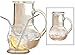 Circleware Oasis Bedside Carafe and Glass Set, One 36 Ounce Glass Pitcher and 8 Ounce Drinking Glass, Limited Edition Glassware Drinkware