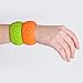 Fun and Function Textured Bangle Bracelet Set for Kids - Helps Children with Sensory Issues, Special Needs - Chew Bracelets Helps Satisfy The Urge to Chew for Light Chewers - Orange & Green