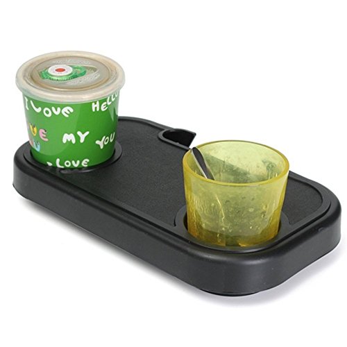 Portable Folding Camping Picnic Utility Tray Anshinto Outdoor Beach Garden Chair Side Tray for Drinks (BK)