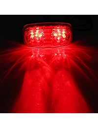 Luces LED rectangulares, 7 de color rojo y 7 de color amarillo, 4x2 Marker Lights 4