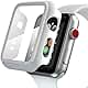 pzoz Compatible Apple Watch Series 2 / Series 3 Case with Screen Protector 42mm Accessories Slim Guard Thin Bumper Full Coverage Matte Hard Cover Defense Edge for Women Men New Gen GPS iWatch (Black)