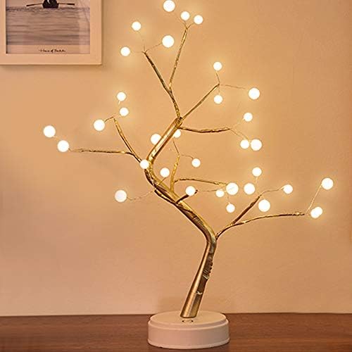 Fairy Light Spirit Tree Tabletop Bonsai Tree Light with 36 Pearls LED