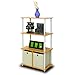 Furinno NW889BE/WH Go Green 4-Tier Multipurpose Storage Rack w/Bins, Beech/White
