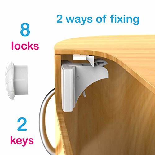 Child Safety Cabinet Locks - Magnetic Cabinet Locks - Baby Proof - Cabinet Locks - Child Locks - Safety Locks - Child Proof - Baby Proofing - Child Proofing - Magnetic Locks - Drawer Lock
