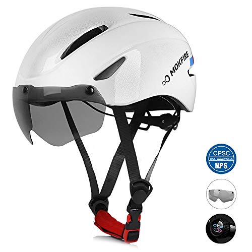 MOKFIRE Adult Bike Helmet, Bicycle Helmet with Removable