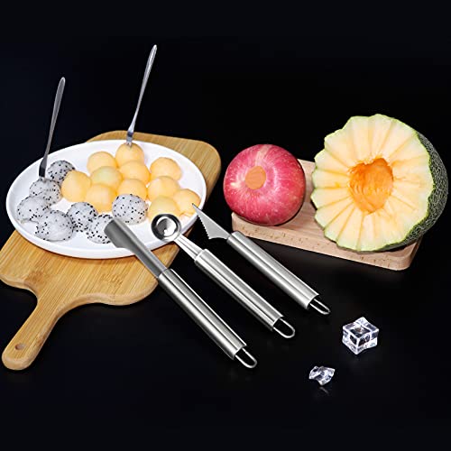 Chusen 7PCS Melon Baller Scoop, Stainless Steel Apple Corer, Fruit