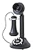 Crosley CR64-BK Candlestick Phone with Push Button Technology, Black