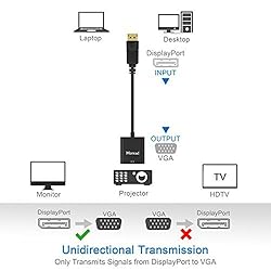 Moread DisplayPort (DP) to VGA Adapter, 10