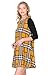 HerShe Women's 3/4 Sleeve Print Side Pocket A-Line Comfy Casual Tunic Dress