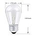 30 Pack Heavy Duty String Lights S14 Replacement Bulb Set, 120V 11W Clear Outdoor Patio Vintage Light Shatterproof Bulbs