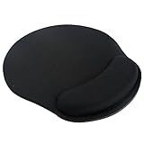 Kobwa(TM) Gourd Shape Thick Foam Cloth Wrist Rest Mouse Pad Mice Mat,Black with Kobwa's Keyring