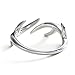 JEWME 925 Sterling Silver Women Deer Reindeer Antler Ring Adjustable Gift