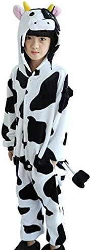 BLACOCO Unisex Cartoon Cow bodysuits Animal Homewear Pajamas Onesies