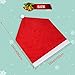 26 Pieces Christmas Santa Hat Covers, Include 6 Pieces Santa Hat Chair Covers Chair Back Covers and 20 Pieces Santa Hats Silverware Holders Wine Bottle Cover for Xmas Festive Party Table Decoration