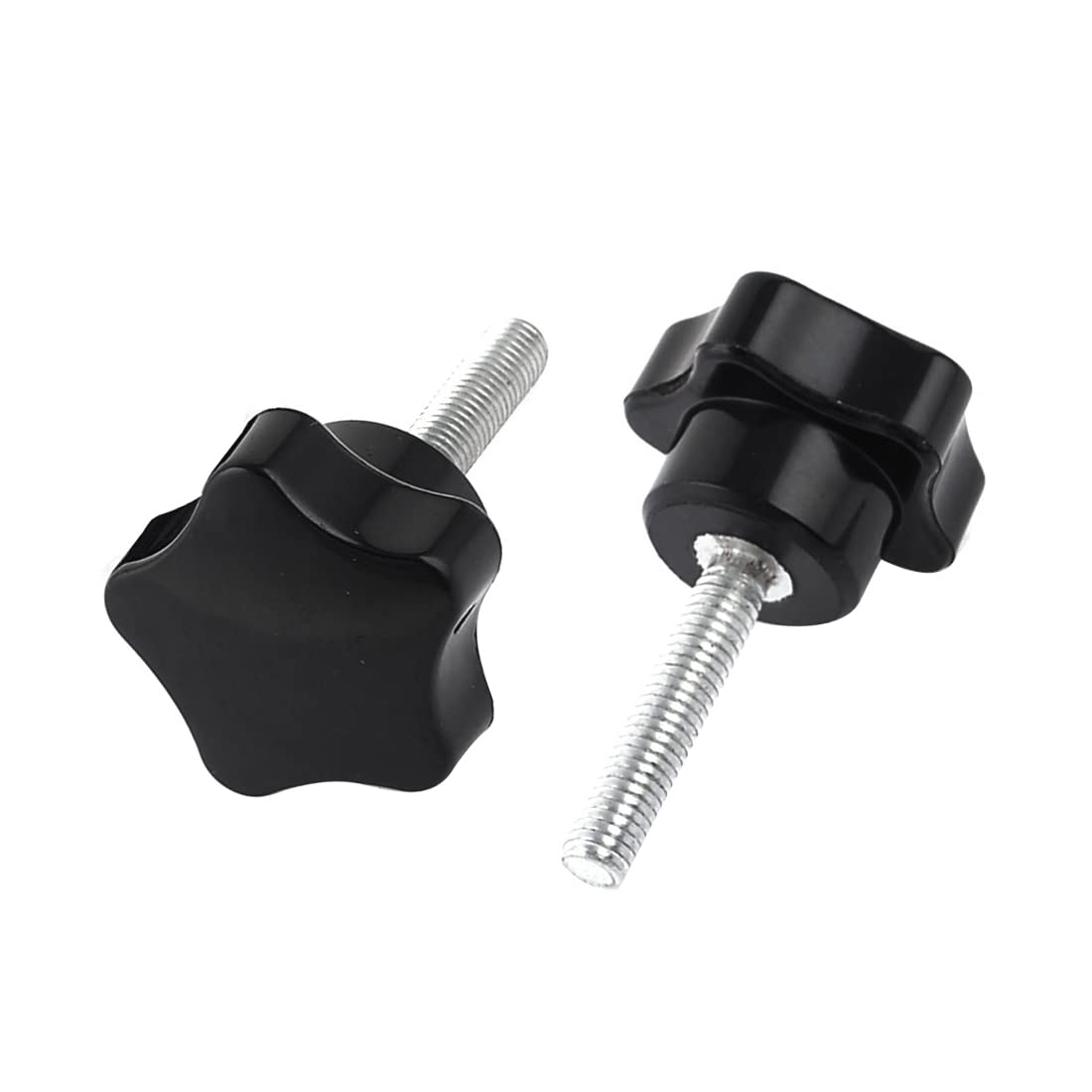 Sourcingmap M6 x 30mm Male Metal Screw Plastic Clamping Knob Grip Handle 2 Pcs