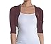 Fashion Secrets Junior`s Sheer Chiffon Bolero Shrug Jacket Cardigan 3/4 Sleeve