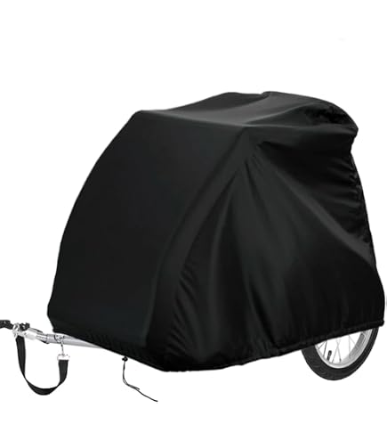 Housse De Remorque Vélo Pliable Oxford 210D - Imperméable, UV, 140x88x92 Cm, Pour Remorques Simples/doubles