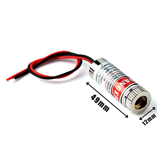 41iI0WVVd9L HiLetgo 3pcs 650nm 5mw Laser Head Laser Tube Adjustable Focus 3~5V Red Laser Tube for Sight Positioning Sighting… - Image 5