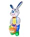 iGeeKid 12 Ft Tall Easter Bunny Inflatables Easter Outdoor Decorations Blow Up LED Lighted Easter Bunny with Eggs and Basket Easter Airblown Decoration Indoor Outdoor Holiday Yard Lawn Decor
